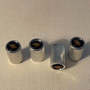 Chevrolet Logo valve Stem caps in Silver set of 4 NWT